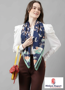 Foulards carrés de qualité supérieure Tissu léger Impression personnalisée Accessoires de mode élégants pour femmes Parfait pour la vente en gros - Product Image 5