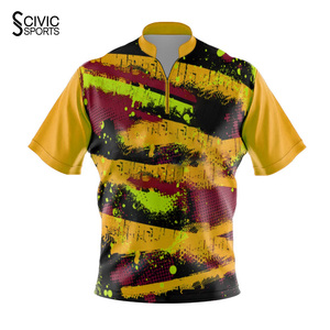 เสื้อโบว์ลิ่งแบบกลับด้านได้ ไซส์พลัส ราคาถูก สำหรับทีม พร้อมโลโก้ OEM ผลิตจากโพลีเอสเตอร์ 100% คุณภาพสูง - Product Image 5