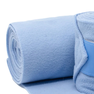 Bandages de protection pour jambes de cheval en polaire de couleur unie pour les soins équins Bleu - Product Image 3