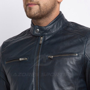 Chaqueta de Cuero de Piel de Vaca para Hombre, Invierno, Moderna, Informal, Ligera, Cálida, Transpirable, Personalizable, Manga Larga, Logotipo Frontal - Product Image 6