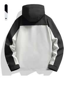 Men's Winter Hooded Puffer <b>Jacket</b> Windproof <b>Thick</b> <b>Fleece</b> Lining Zipper Closure Casual Outdoor Wear Solid Black Regular Fit - Product Image 2
