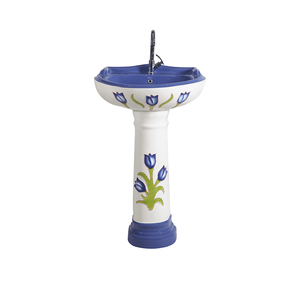 Highest Quality Wholesale Siupply New Luxury Design Sanitary Ware White Ceramic Material Bathrooms Wash <b>Basin</b> Pedestal for Sale - Product Image 1