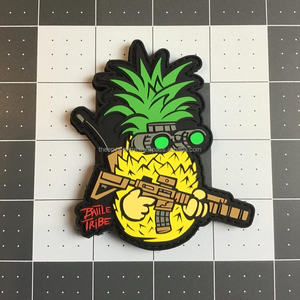 Parche de goma con logotipo personalizado de servicios OEM, parches de PVC suave en relieve, lienzo de tela de sarga con forma de flor impresa, Personalización completa - Product Image 6