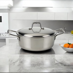 Casseroles simples pour usage quotidien, en acier inoxydable argenté, idéales pour la cuisine à domicile, le service et le stockage, réchauffe-aliments longue durée. - Product Image 4