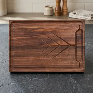 Tabla de cortar de madera de acacia, tabla para pan, tabla de preparación de alimentos para cocina, tabla para servir - Product Image 6