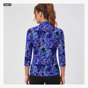 Camiseta de Golf Personalizada para Mujer, Ligera, de Secado Rápido, con Cuello Polo, Sin Mangas, con Cierre, Transpirable, Tejida, Deportiva, que Absorbe la Humedad - Product Image 5