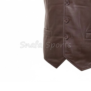 เสื้อกั๊กหนังสำหรับผู้ชายปี 2026 เสื้อแจ็คเก็ตหนังแบบกำหนดเอง เสื้อกั๊กสโมสรมอเตอร์ไซค์ทำมือ เย็บลายเพชร ระบายอากาศได้ดี - Product Image 4