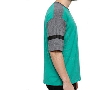 เสื้อยืดโอเวอร์ไซส์ลำลองทรงหลวมผ้าฝ้าย100% ระบายอากาศเป็นมิตรกับสิ่งแวดล้อมดีไซน์ด้านหน้าว่างเปล่าคอกลมมีสไตล์ - Product Image 4