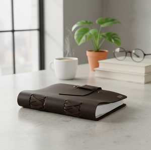 Smooth Matte Finish Leather <b>Book</b> Protector High <b>End</b> Italian Leather Journal Sleeve Bespoke Leather Factory LBC-0040 - Product Image 2