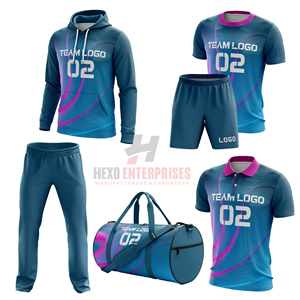 Conjunto de Uniforme de Fútbol para Hombre con Logotipo del Equipo, Jersey Sublimado con Degradado, Pantalones Cortos, Sudadera con Capucha, Pantalones Polo, Bolsa de Deporte, Transpirable para Todas las Estaciones - Product Image 5