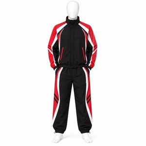 Conjunto Deportivo Cortavientos para Hombre, Chaqueta con Cremallera Completa y Forro de Malla Transpirable de Manga Larga, Pantalones, 2 Piezas, Ropa Deportiva - Product Image 2