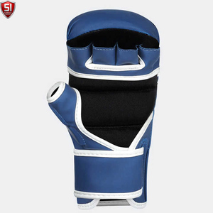 ถุงมือ MMA หนัง PU คุณภาพสูง แบบเปิดนิ้ว ปรับสายรัดข้อมือได้ ปิดด้วยแถบตีนตุ๊กแก บุฟองน้ำ สำหรับศิลปะการต่อสู้ มวย - Product Image 3