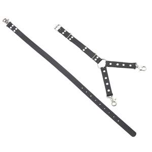 Kit de Bondage de Cuero de 9 Piezas con Esposas, Collar, Correa y Conectores - Product Image 1