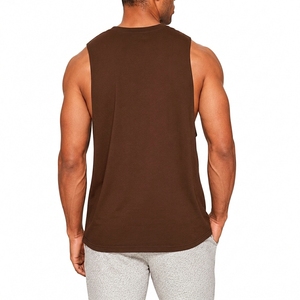 Camiseta sin mangas para hombre, cuello redondo, algodón ligero, transpirable, para gimnasio, entrenamiento, fitness, uso diario, chaleco informal. - Product Image 6
