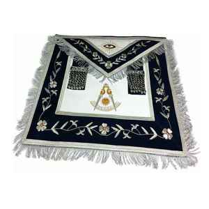 Delantal de Regalia de los Caballeros Templarios, Bordado en Negro, con Flecos Dorados, para Ceremonias Masónicas - Product Image 4