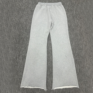 2026 Pantalons de jogging personnalisés pour homme, coupe droite, jambe large, style baggy, avec appliques graphiques et patchs brodés, effet délavé à l'acide, style évasé - Product Image 2