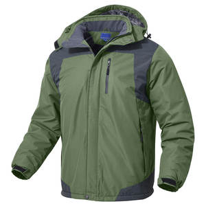 Chaqueta de esquí de invierno de color liso para hombre, la más vendida, con logo frontal, estilo casual, para deportes de nieve, con cremallera de lona. - Product Image 1