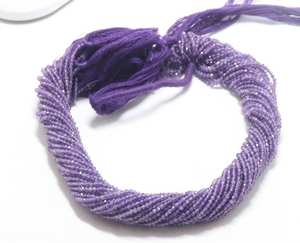 Cuentas facetadas de amatista africana natural AAA de 2 mm, micro cuentas facetadas de amatista para la fabricación de joyería, suministros al por mayor. - Product Image 1