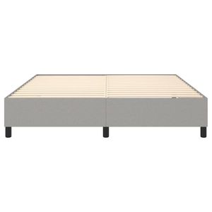 Cadre de lit rembourré gris clair, tissu 100% polyester et bois d'ingénierie en contreplaqué - Product Image 5