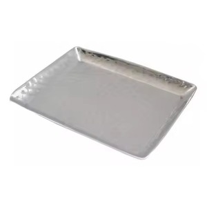 Bandeja Rectangular de Acero Inoxidable con Acabado Antiguo, Juego de Vajilla, Platos y Bandejas para Servir Comida - Product Image 4