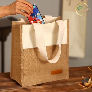 Bolsa de Compras de Yute Reutilizable y Moderna para Uso Diario en Comercios - Product Image 2