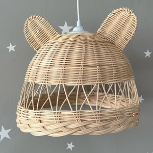 Lovely <b>bear</b> rattan lamps pendant lights for kids premium quality lampshade manufactured in Vietnam - Product Image 3