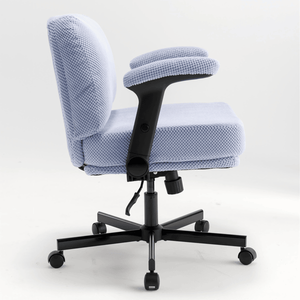 Sedia da Ufficio Confortevole con Seduta Larga, Cuscino Spesso, Design Girevole Regolabile, Braccioli Ribaltabili, Ruote Girevoli in PU - Product Image 4