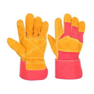 Guantes de Trabajo Industriales de Alta Resistencia con Puño Reforzado, Guantes de Seguridad de Cuero Vacuno de Primera Calidad para Jardinería - Product Image 1