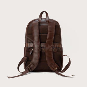 Sac à dos de voyage convertible 2-en-1 en cuir véritable, personnalisable avec logo, faible MOQ, marque privée, double sangle, vente en gros - Product Image 6