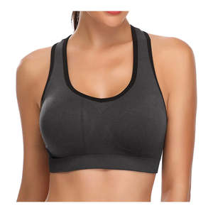 Sujetadores deportivos transpirables sin tirantes y acolchados para mujer, paquete de 3 con logo frontal para yoga, correr y fitness - Product Image 2