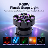 U`King 150W LED RGBW Sechsarmiger Laser-Beam Moving Head Scheinwerfer Rot Grün Sterneneffekt Bühnenbeleuchtung DMX für Disco DJ Bar Party