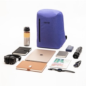 Purple Hidden Zipper Anti-theft <b>Backpack</b> Versatile Bag Business Bag <b>Simple</b> Casual Design - Product Image 6