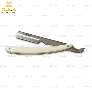 Rasoir de barbier en acier inoxydable, couteau pliant durable pour rasage avec logo personnalisé R.A.A - Product Image 2