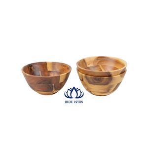 Bol en bois écologique bio, best-seller |   Vaisselle de cuisine de qualité alimentaire, design vintage, faite à la main, compatible lave-vaisselle - Product Image 1