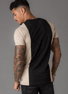 T-shirt Homme Coupe Musclée en Coton Spandex avec Panneaux Contrastants – Vêtement de Sport Ultra-Élastique et Ajusté pour Homme – Vente en Gros - Product Image 4