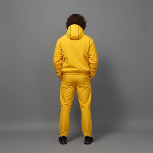 Chándal Unisex Amarillo con Capucha, de Color Sólido, Transpirable, de Poliéster, Informal, para Otoño, con Bolsillos Laterales - Product Image 3