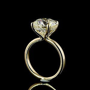 Custom Wholesale IGI Certified 5 Carat Round Lab Diamond Ring 14K Gold Solitaire Rings For Women Fine Jewelry Supplier - Product Image 4