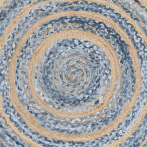 Tapis de couloir en jute brodé fait main de qualité supérieure, personnalisé, moderne, avec bordure à franges colorées, tissé à la machine, lavable, antidérapant - Product Image 3