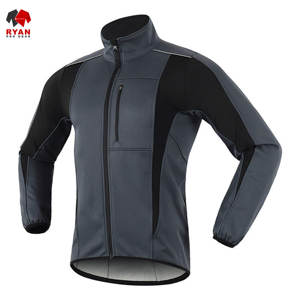Veste Softshell unie coupe-vent, imperméable et respirante pour homme, avec logo personnalisé, de la marque Ryan Pro Gear Wholesale - Product Image 2