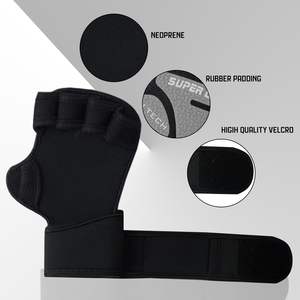 Guantes para Levantamiento de Pesas, Ejercicio, Cross Training, Fitness, Dominadas, Guantes Acolchados para Levantamiento de Pesas en Gimnasio con Soporte para Muñeca - Product Image 3