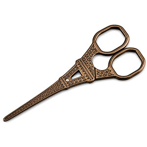 Tijeras de Bordado Premium Vintage con Diseño de la Torre Eiffel, Acero Inoxidable Color Oro Rosa, Punta Afilada para Costura y Corte de Hilo - Product Image 2