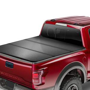 2016-2023 Toyota para Tacoma 5 'Tonneau Cover Tri-Fold Truck Bed con luz LED Quick Folding Black-400 Lbs Capacidad de carga - Product Image 1