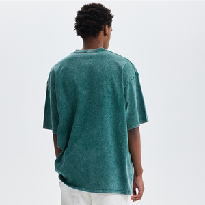 Camiseta de Manga Corta para Hombre, Estilo Vintage, Cuello Redondo, Color Sólido, Ropa Urbana, Informal, para Verano - Product Image 4
