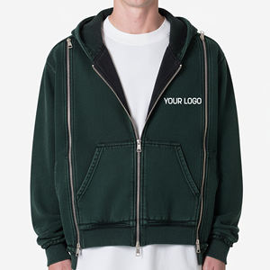 High Quality Winter Mens <b>Thick</b> <b>Fleece</b> Hoodies 100% Cotton Oversized Men Boxy Fit Custom Printed Logo Embroidered OEM ODM Quick - Product Image 1