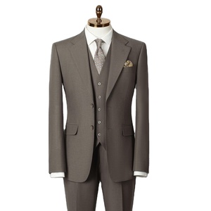 Men's Stylish Office Suit <b>Set</b> Latest Fashionable Business Woven Pants with Zipper Fly Breathable Anti-Static Workwear - Product Image 4