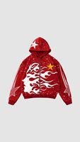 Sweat à capuche zippé de luxe gothique orné de strass |   Veste streetwear style Chrome Hearts avec fermeture éclair à chaîne et patchs — OEM/ODM disponible