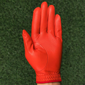 Guante de Golf DARIB IMPEX Rojo de Cuero Genuino para Mano Derecha, Transpirable, con Cierre de Tirón, para Hombre, Deportivo con Grabado - Product Image 4