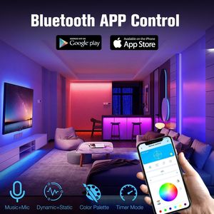 Bande lumineuse LED de 130 pieds pour chambre et bureau, décoration intérieure RGB avec télécommande, 24V, bande lumineuse intelligente, cadeaux d'anniversaire - Product Image 1