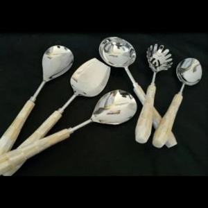 Vaisselle de fête de luxe en acier inoxydable, jetable, faite à la main en Inde, forme et taille personnalisées, résistante à l'eau, de qualité alimentaire, argentée, design élégant - Product Image 4