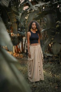 Falda Maxi Bohemia Convertible para Mujer, se Convierte en Pantalones Palazzo Holgados con Dos Bolsillos Grandes, Cómoda para Uso Diario y Festivales - Product Image 3